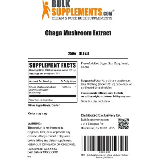 BulkSupplements Chaga Mushroom Extract Powder image {5}