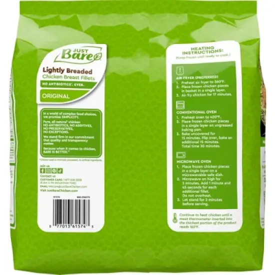 Just Bare Lightly Breaded Chicken Breast Fillets Frozen - 24oz image {2}