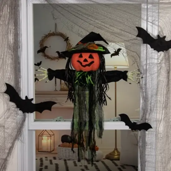 Northlight Creepy Jack-O-Lantern 3-D Halloween Window Decoration image {1}