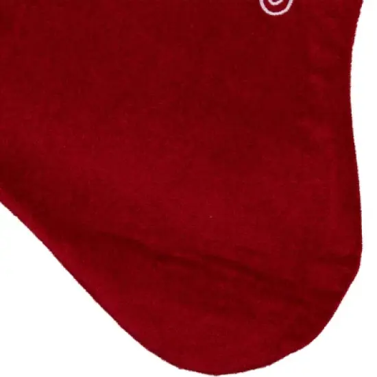 Northlight 20" Red and White "Merry Christmas" Velour Stocking image {6}