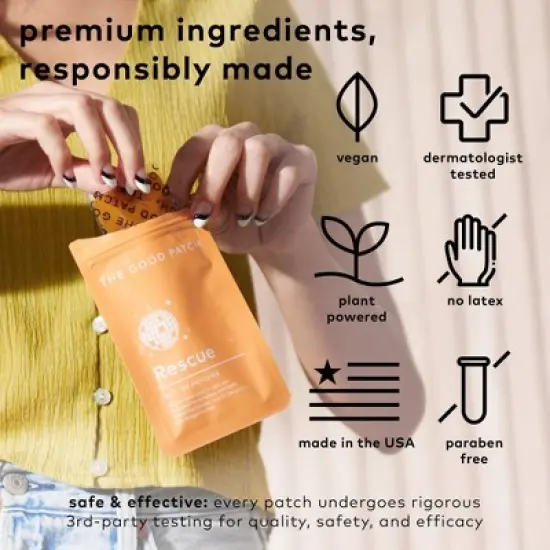 The Good Patch Rescue Plant-Based Vegan Wellness Patch - 4ct image {4}
