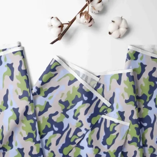 Bacati - Camo Air Laundry Hamper with Wooden Frame image {2}