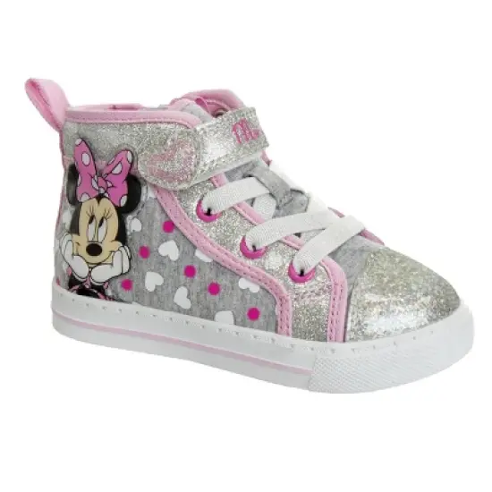 Disney Minnie Mouse Girls Light Up Canvas Sneakers. (Toddler/Little Kids). image {7}