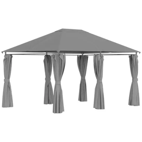 Outsunny 10' x 13' Outdoor Patio Gazebo Canopy Shelter with 6 Removable Sidewalls, & Steel Frame for Garden, Lawn, Backyard and Deck image {8}