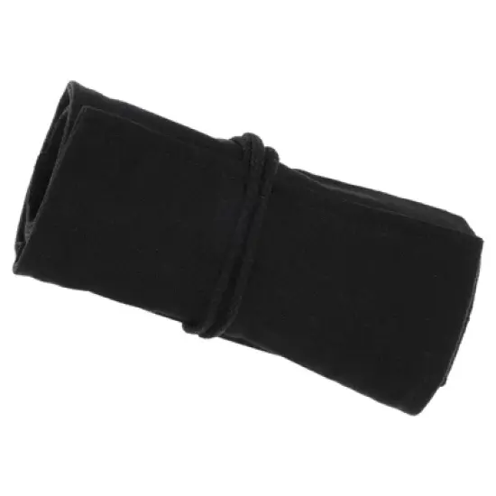 Unique Bargains Handmade Roll-Up Pencil Case Black image {9}