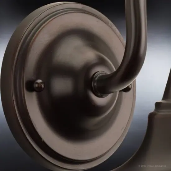 Urban Ambiance Luxury Industrial Outdoor Wall Sconce 8.25''H x 8''W,  Olde Bronze Finish,  Pittsburgh Collection, UHP1360 image {4}