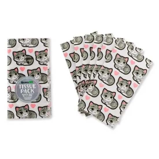 GAMAGO Kitten Travel Size Tissues | 1 Pack image {9}