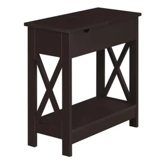 Oxford Flip Top End Table with Charging Station - Breighton Home image {9}