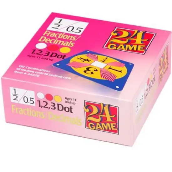 24 Game Fractions/Decimals, 96 Card Set image {1}