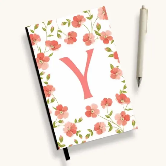 Personalization Mall Flowery Initial Personalized Journal image {25}