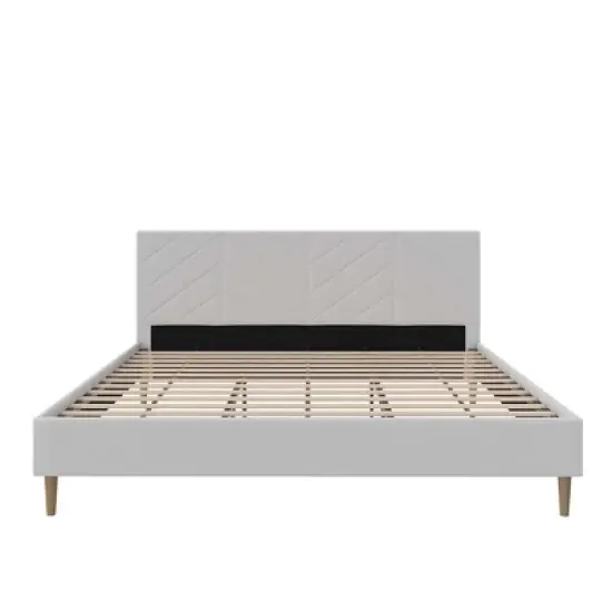 Venus Tufted Upholstered Bed Gray Linen - Room & Joy  image {3}