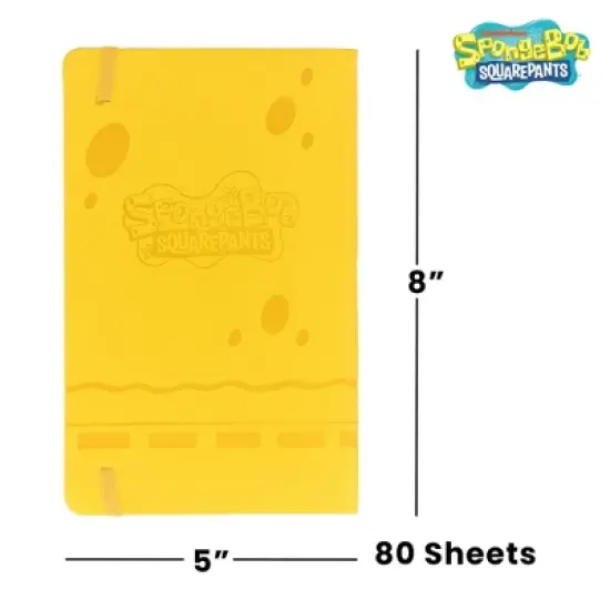 Inkology, LLC Nickelodeon SpongeBob SquarePants 80-Page Vegan Leather Notebook | 5 x 8 Inches image {5}