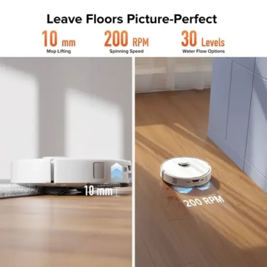 Roborock Qrevo Curv 5A1 Robot Vacuum and Mop with Zero-Tangling Design, FlexiArm Tech & Hands-Free Dock, Auto Mop Lifting, Pet Friendly image {12}