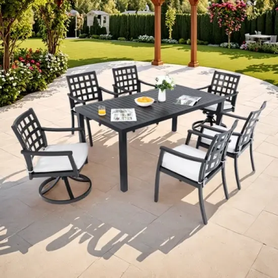 Modern Classic 7PC Outdoor Patio Dining Set image {1}