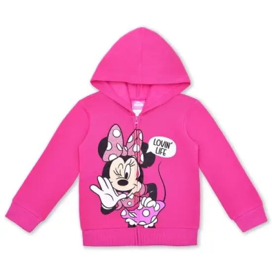 Disney Girls 3-Pack Minnie Mouse Having Fun Graphic Shirt, Zip Up Hoodie and Legging Pant Set for kids image {3}