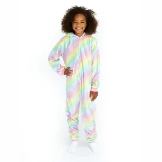 Sleep On It Girls Ombre Koala Bear Zip-Up Hooded Sleeper Pajama with Built Up 3D Character Hood image {3}