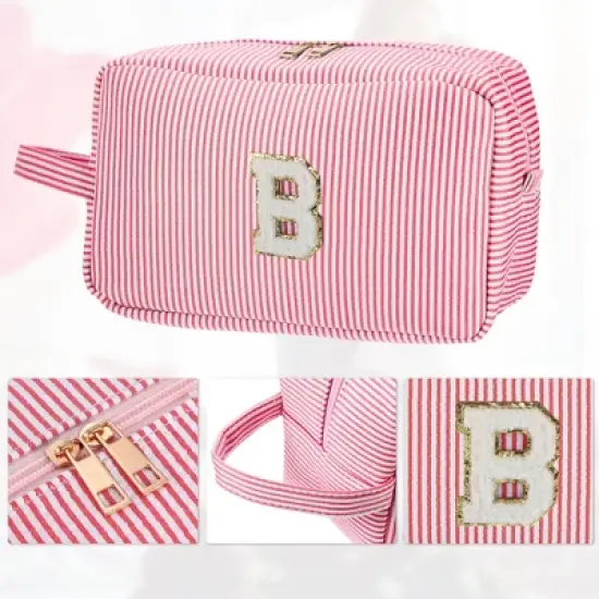 Unique Bargains Travel Personalized Make Up Bag Blue 1 Pc image {3}