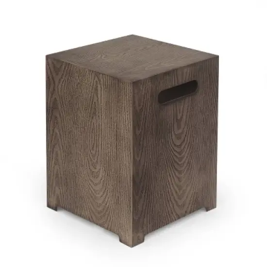 Senoia Outdoor Rectangular Fire Pit with Tank Holder - Brown - Christopher Knight Home image {5}