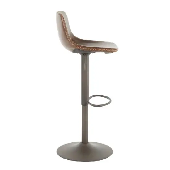 Set of 2 31.25" Duke Industrial Adjustable Height Barstools - LumiSource image {2}