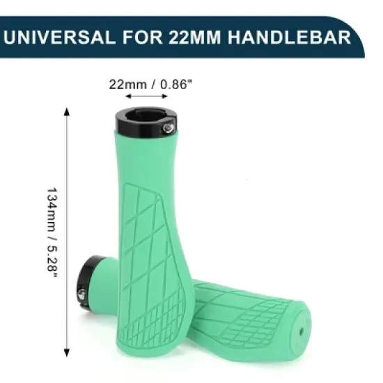 Unique Bargains Bike Handlebar Grips Covers 5.28" Green 1 Pair image {4}