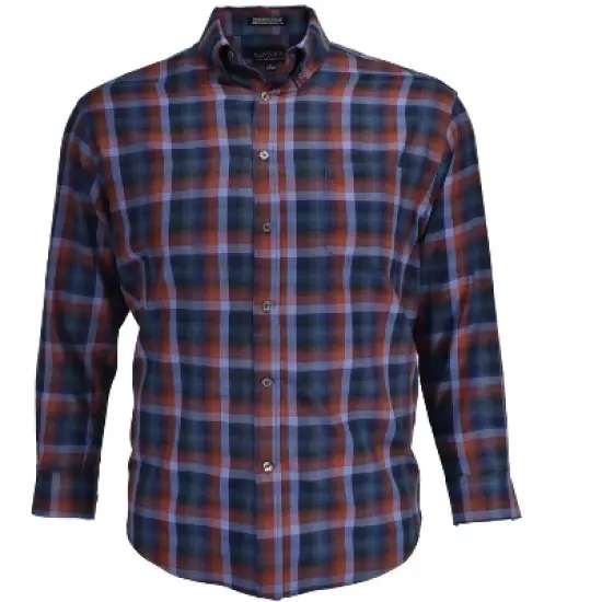 Falcon Bay Men's Long Sleeve Button Down Sport Shirt | Blue image {11}