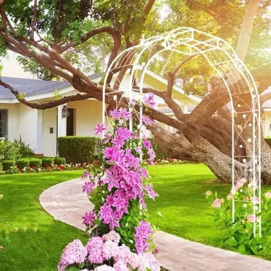 Wooakway Garden Arch Steel Arbor Wedding Garden Decoration Climbing Plants image {10}