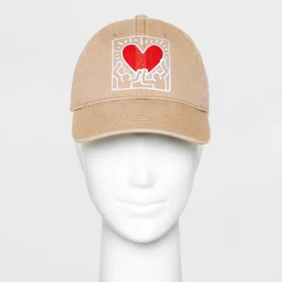 Keith Haring Heart Hat - Tan image {1}