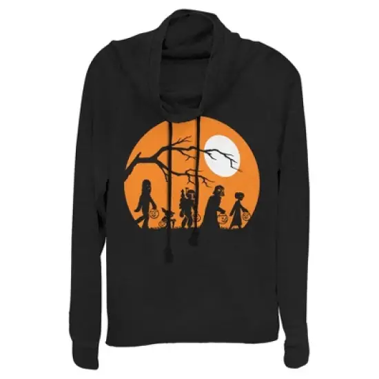 Junior's Star Wars Characters Trick or Treat Cowl Neck Sweatshirt image {3}