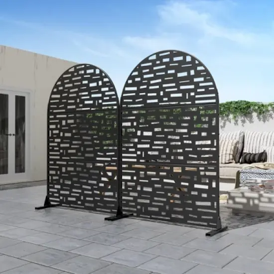 Dovelina Arched Outdoor Privacy Screen Patio Decorative Screens image {1}