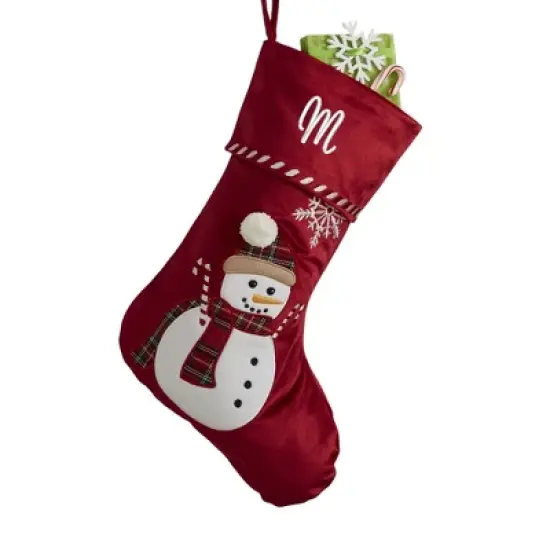 Personalization Mall Candy Cane Snowman Embroidered Christmas Stockings image {15}