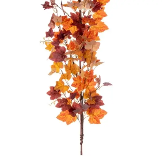 Vickerman 60" Artificial Orange Fall Maple Leaf Garland image {2}