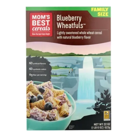 Mom's Best Blueberry Wheatfuls Cereal - Case of 12/22 oz image {1}