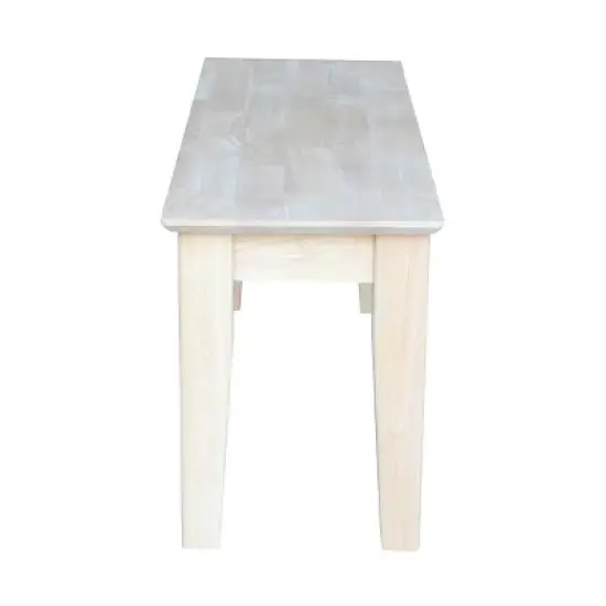 Shaker Style Bench Unfinished - International Concepts image {2}