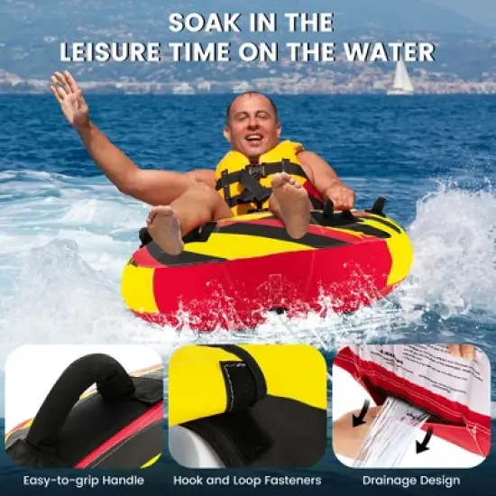 Costway Inflatable Towable Tubes for Boating Water Sport Towables for Boat to Pull image {4}