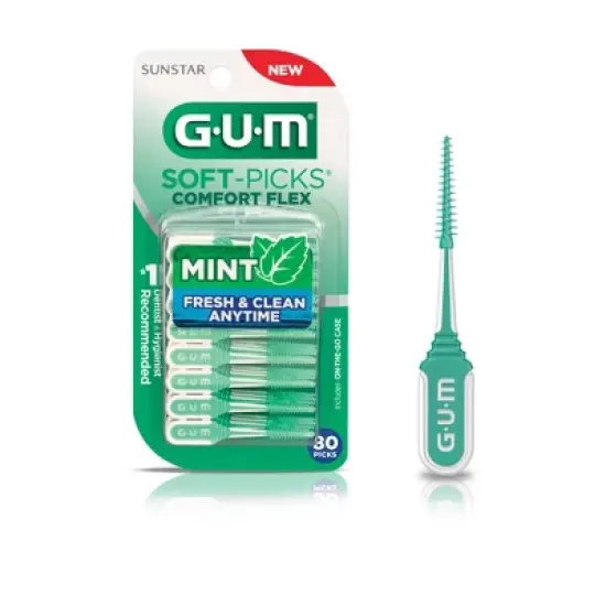 GUM Soft-Picks Comfort Flex Mint Interdental Flexible Picks - 80ct image {5}