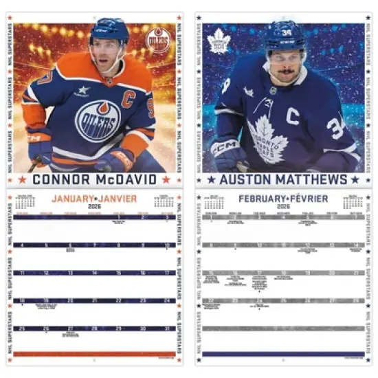 NHL 2026 NHL Superstars Bilingual French12"x12" Wall Calendar image {5}