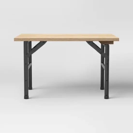 Adjustable Height Dorm Folding Table Brown - Room Essentials&trade; image {2}