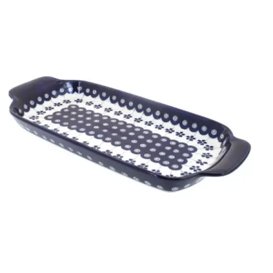 Blue Rose Polish Pottery 1282 Zaklady Bread Tray image {4}