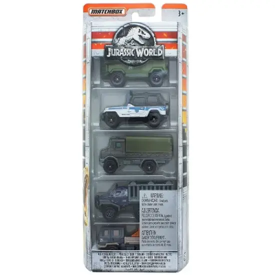 Fisher-Price Jurassic World Matchbox Die-Cast Vehicle 5-Pack | All Terrain Fleet image {1}