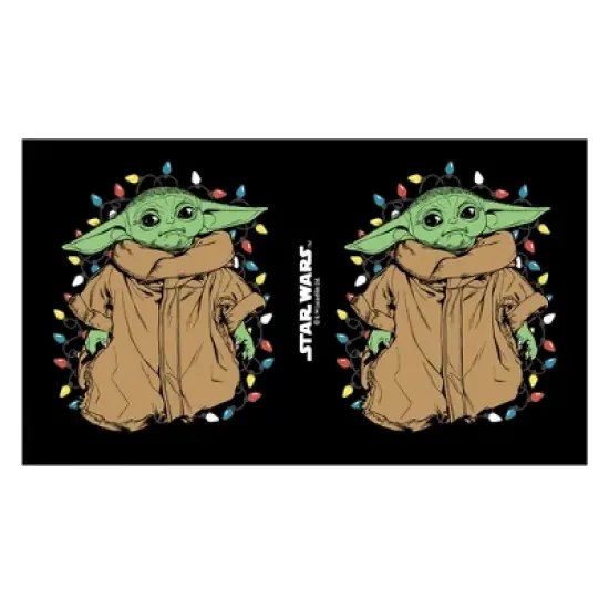 Star Wars The Mandalorian Jolly Grogu  Stainless Steel Water Bottle - Black - 17 oz. image {1}