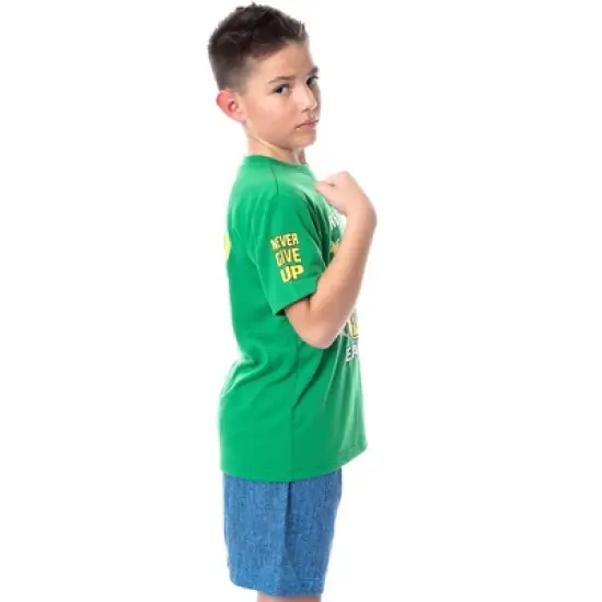 WWE Boys' Wrestling John Cena Respect Earn It Sleep Pajama Set Shorts Multicolored image {2}