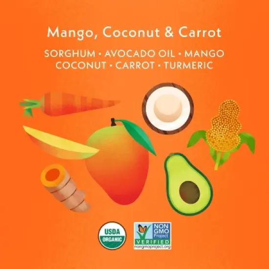 Once Upon a Farm Organic Fruit & Veggie Puffs Baby Food - Mango, Coconut & Carrot - 1.5oz image {2}