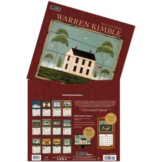 Lang 2024 Wall Calendar 24"x12" Warren Kimble image {3}