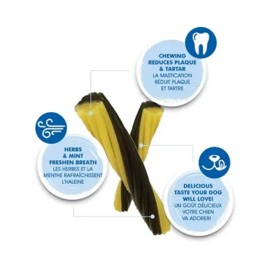 N-Bone Flossta Dual-Action Mint Flavor Dental and Hard Chew Dog Treats - 12oz image {2}