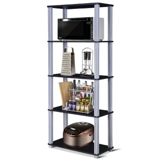 Tangkula 5-Tier Storage Rack Display Shelves Bookshelf for Home Office image {6}