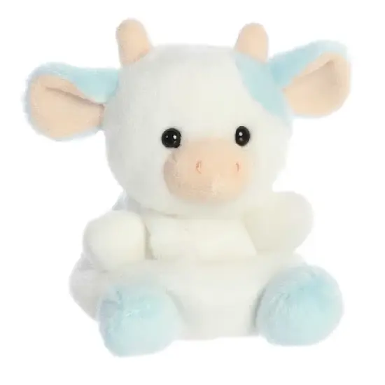 Aurora Mini Skyla Blueberry Cow Palm Pals Adorable Stuffed Animal Blue 4.5" image {1}
