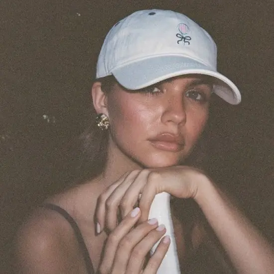 Tennis Hat - Frasier Sterling Cream/Navy: One Size, Cotton, Adjustable image {4}