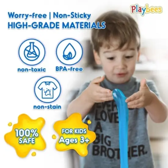 Playbees Mini Glow in The Dark Slime - 48 Pack image {4}