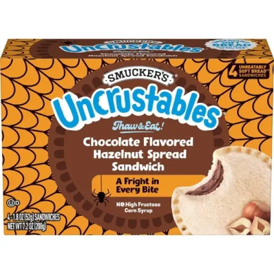 Smucker's Uncrustables Frozen Chocolate Flavored Hazelnut Spread Sandwich image {10}