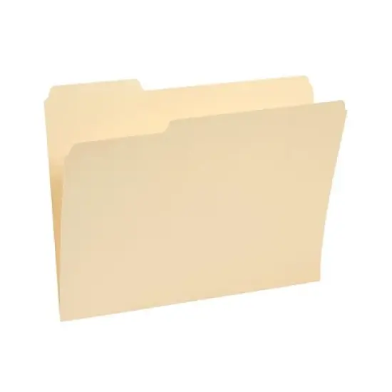 Staples 100% Recycled Manila File Folders Letter 3-Tab 100/Box (246850) TR246850-CC image {2}